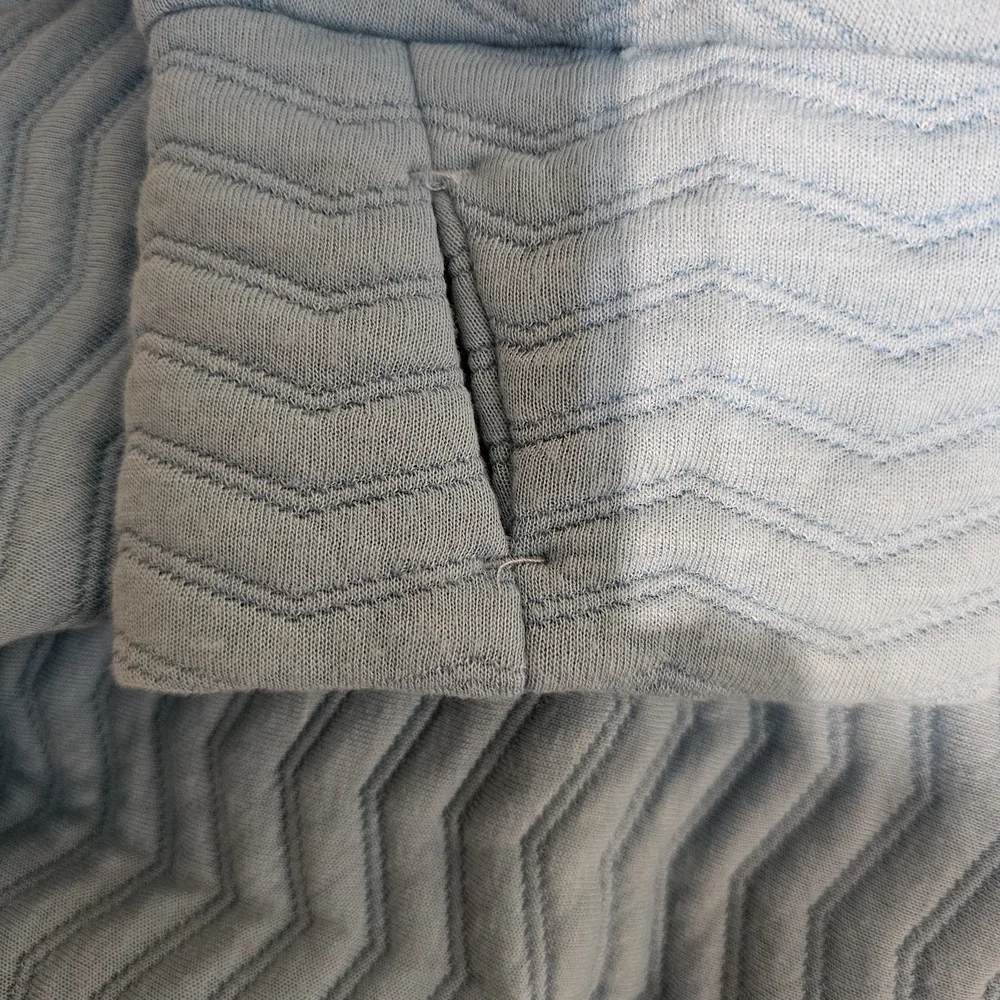 SALE - PLUS - NWT Jones NY Sport Blue ZigZag Quilted Sweatshirt w/ Thumbholes - Picture 5 of 7